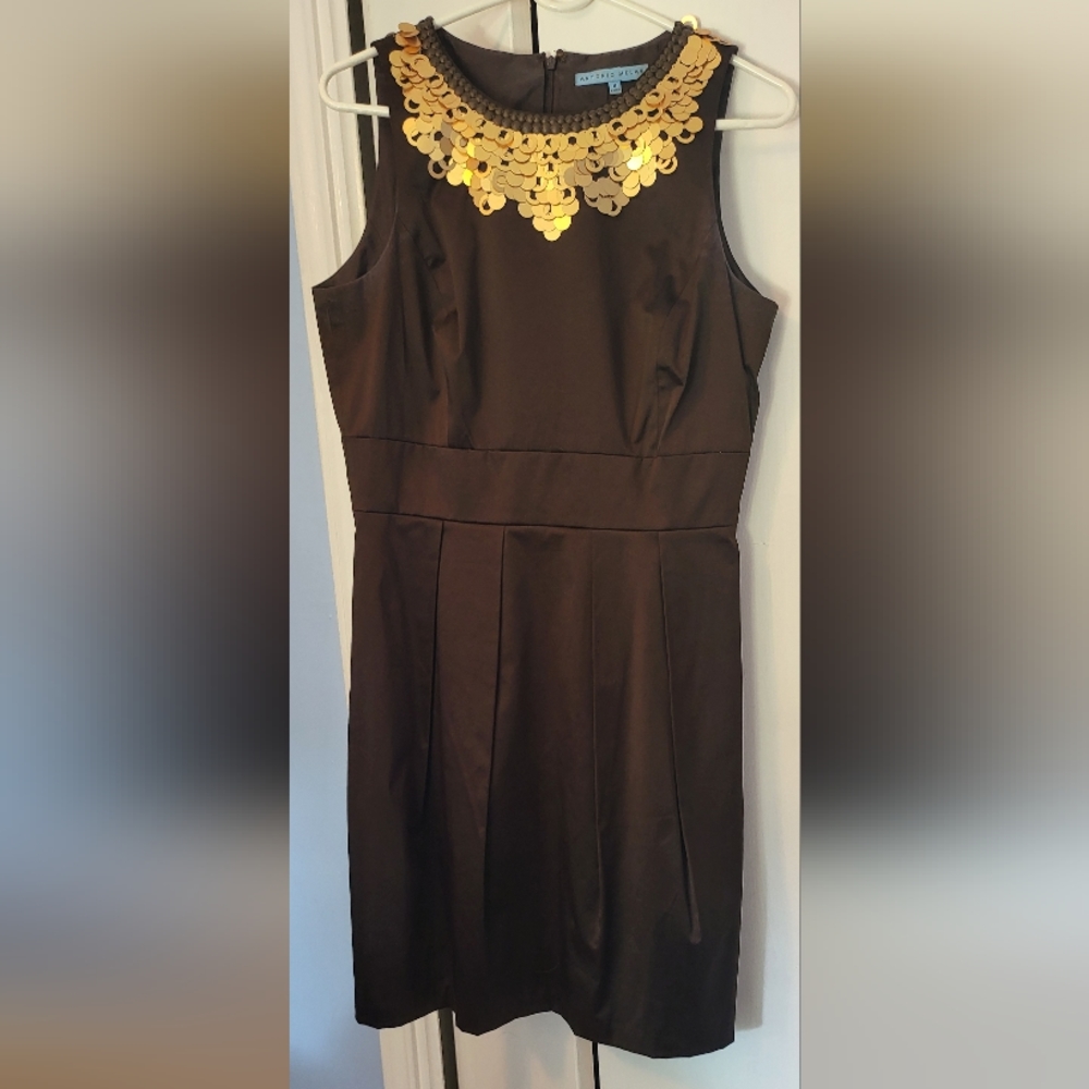 Chocolate and Gold Antonio Melani Dress